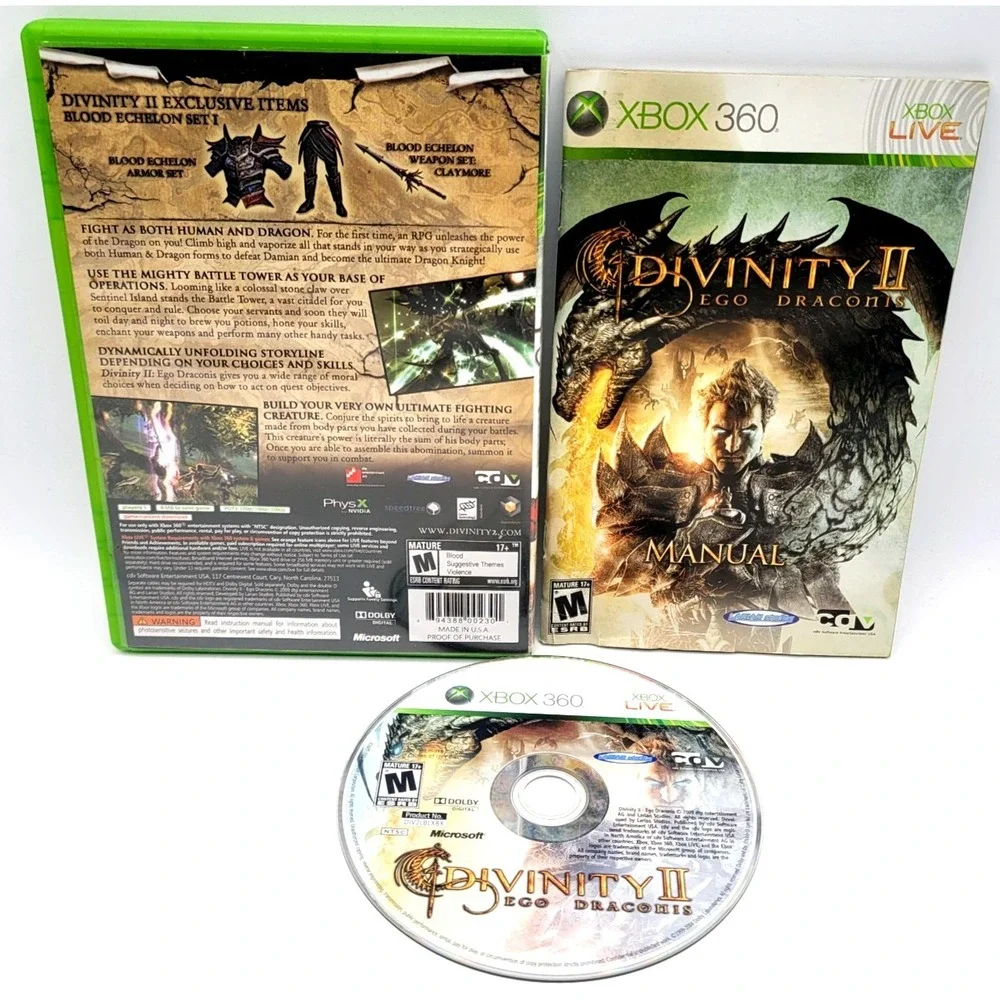 DIVINITY II:‎ EGO DRACONIS 2 (Xbox 360) CIB COMPLETE IN BOX